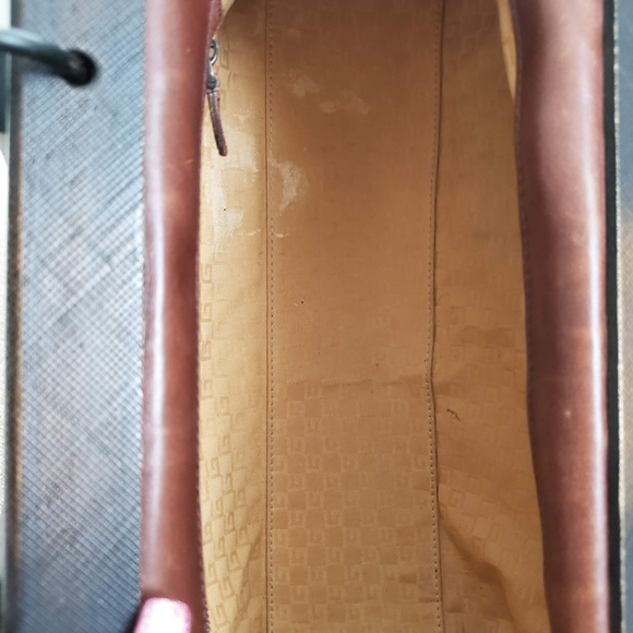 Wood Handle Gucci Distressed Brown Leather Handbag - Picture 7 of 8